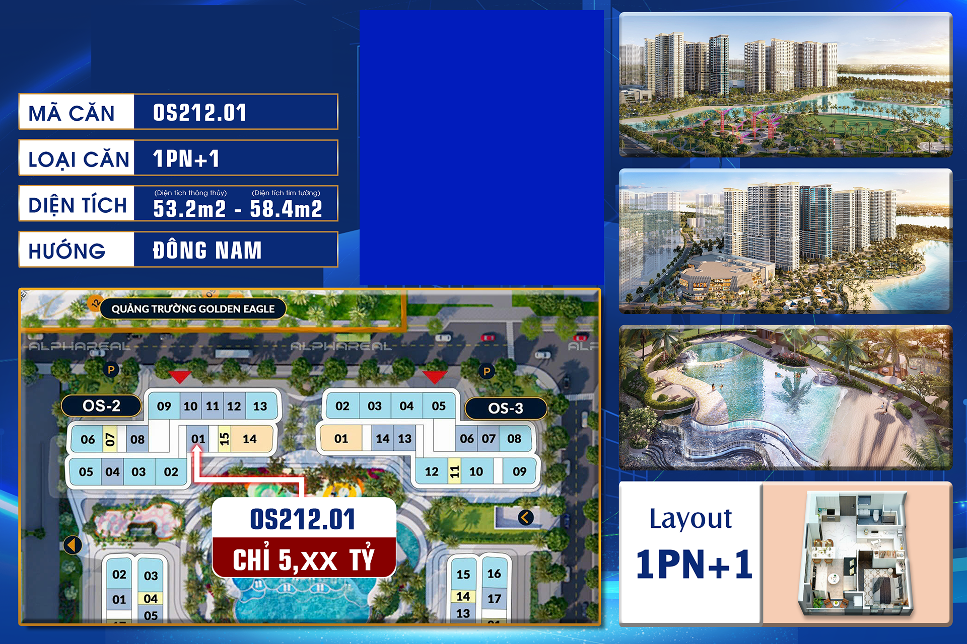 Căn hộ tòa OS-2 phân khu The Opus One từ chủ đầu tư_OS2.12.01