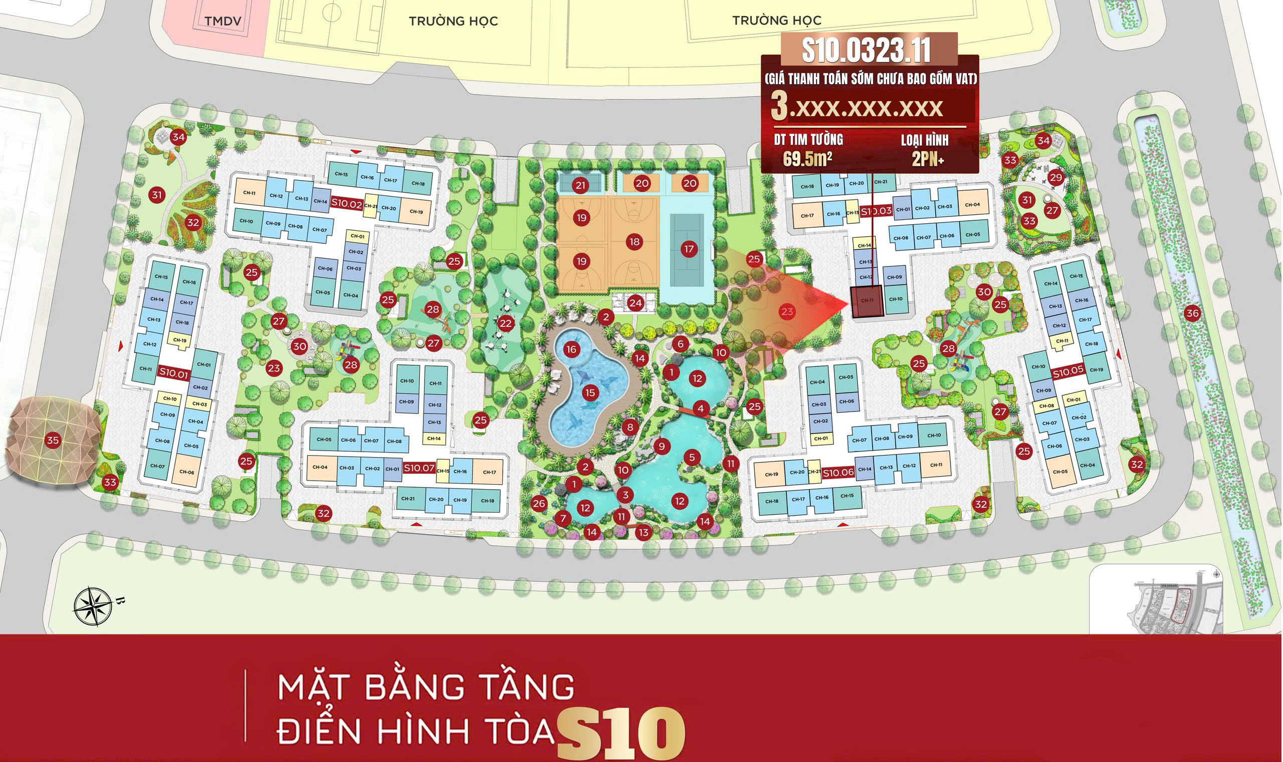 Căn hộ tòa S10 phân khu The Origami từ chủ đầu tư_S10.0323.11